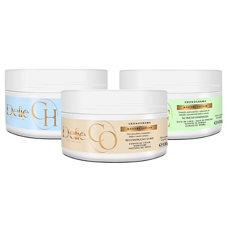 Kit Máscaras Hidratação, Nutrição & Reconstrução 300g - Deliê