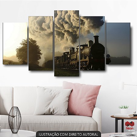 QUADRO DECORATIVO TREM MARIA FUMAÇA