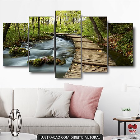 QUADRO DECORATIVO PONTE SOB RIACHO