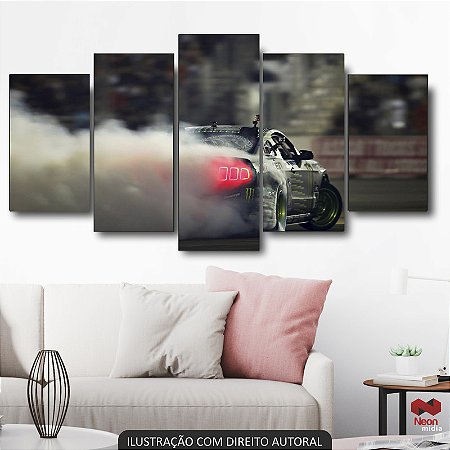 QUADRO DECORATIVO MUSTANG MONSTER DRIFT