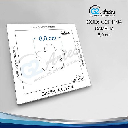 G2F 1194 - Camélia 5 pontas - 6,0 cm