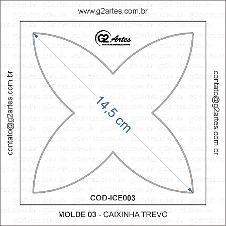 ICE003 - Molde 03 – Caixinha Trevo