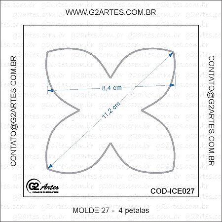 ICE027 - Molde 27 – 4 Pétalas