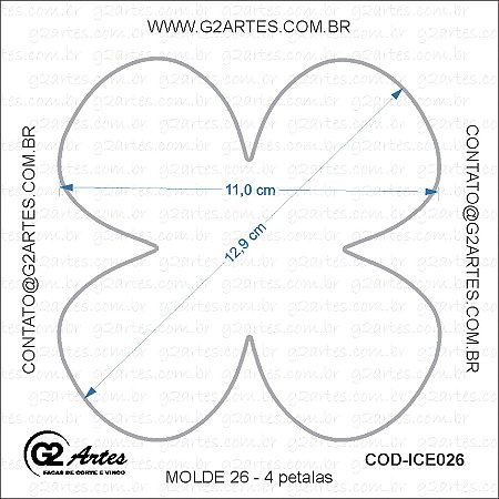 ICE026 - Molde 26 – 4 Pétalas