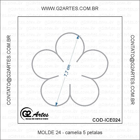 ICE024 - Molde 24 - Camélia 5 pétalas