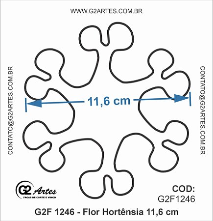 G2F 1246 - Flor Hortênsia 11,6 cm