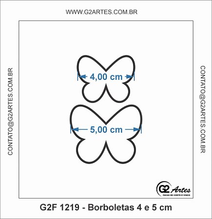G2F 1219 - Borboletas 4 e 5 cm