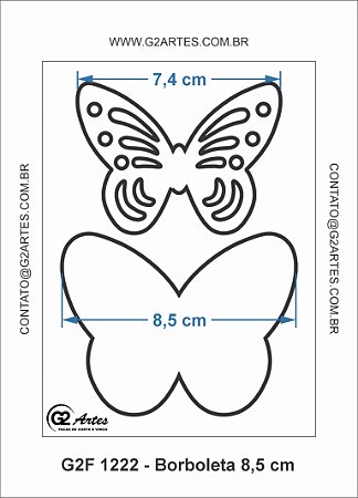 G2F 1222 - Borboleta 8,5 cm