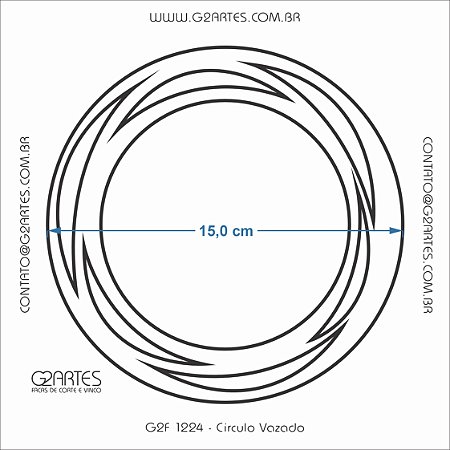 G2F 1224 - Círculo Vazado 15 cm