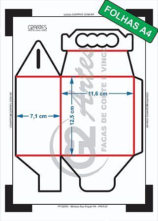 PP 0090 - Maleta Box Papel A4 - (2 Facas)