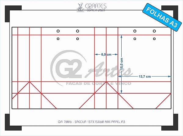 GR 7006 - Sacola 137 x 150 x 60 mm Papel A3