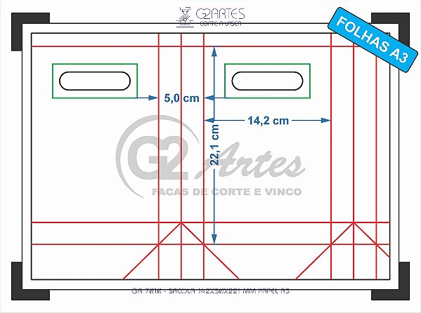 GR 7010 - Sacola 142x50x221 mm Papel A3