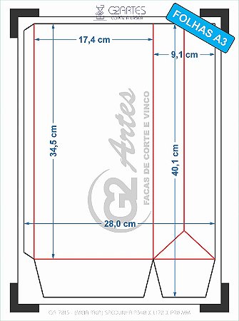 GR 7015 - (MEIA faca) Sacolinha A3 - 340A x 170L x 90P mm