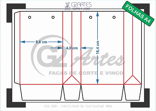 GR 7021 - Sacolinha A4 96x164x40  mm