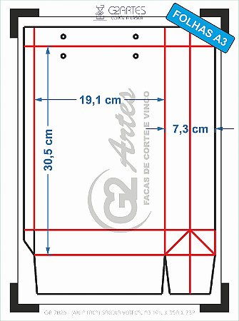 GR 7026 - (MEIA Faca) Sacola Vertical A3 191L x 35A x 73P mm
