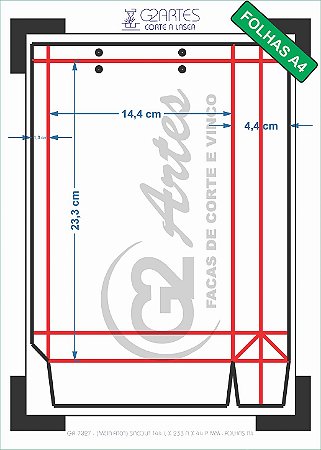 GR 7027 - (MEIA Faca) Sacola 144 L x 233 A x 44 P mm - Folhas A4