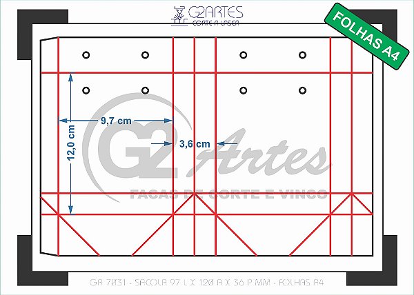 GR 7031 - Sacola 97 L x 120 A x 36 P mm - Folhas A4