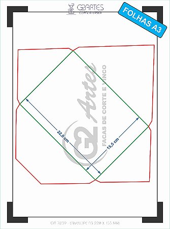 GR 7039 - Envelope A3 - 220 x 155 mm