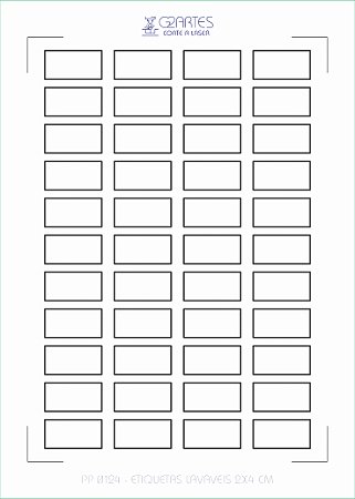 PP 0124 - Etiquetas Laváveis 2X4 cm