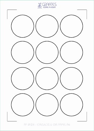 PP 0128 - Círculos 6 cm Papel A4