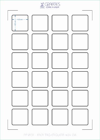 PP 0131 - Faca Tag-etiqueta 4x4 cm