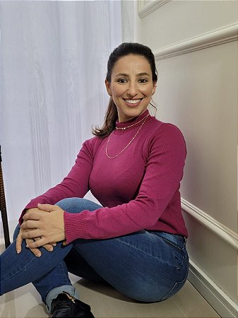 blusa manga longa elastano