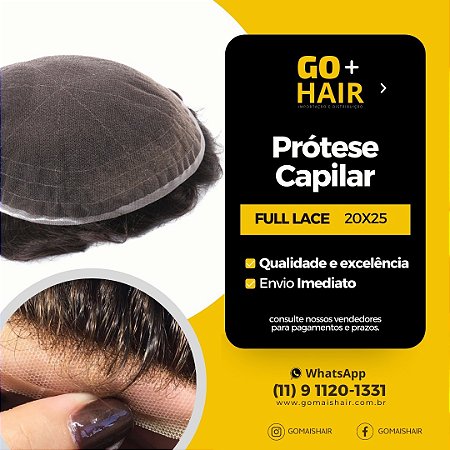 Prótese Capilar modelo Full Lace #1B ( castanho escuro )