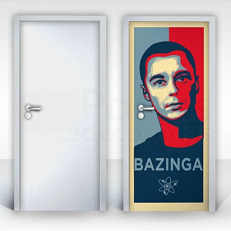 Adesivo para Porta – The Big Bang Theory (Bazinga Pop Art)