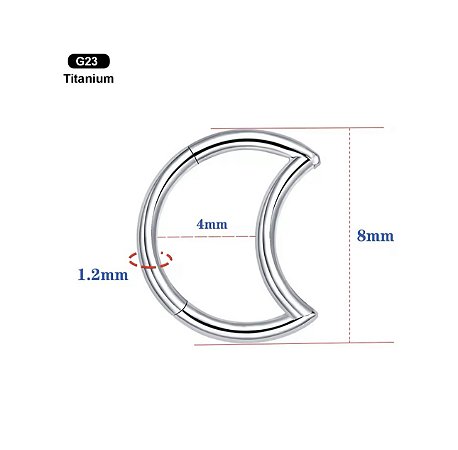 PIERCING ARGOLA LUA  LISA TITÂNIO