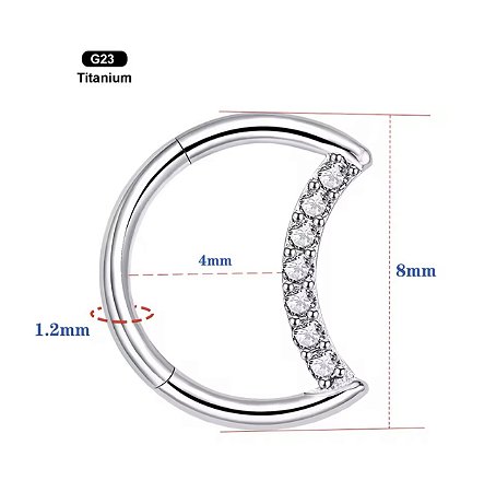PIERCING ARGOLA LUA CRAVEJADA TITÂNIO
