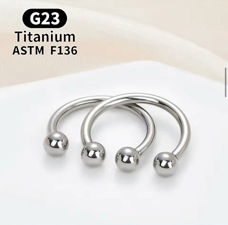 PIERCING FERRADURA TRADICIONAL TITÂNIO RI