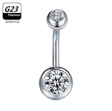 PIERCING BANANA BELL UMBIGO TITÂNIO 1.6x10x5X8mm