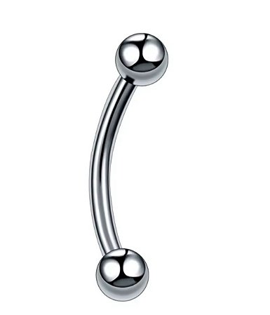 PIERCING BARBELL CURVADO TRADICIONAL TITÂNIO RI