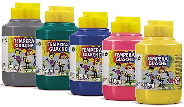 Tinta Guache 250ml ACRILEX - Valpel Super Papelaria