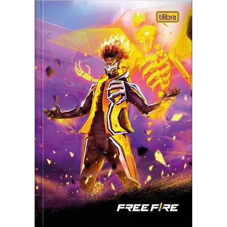 Caderno Pequeno 1/4 Brochura 80 Folhas Free Fire TILIBRA