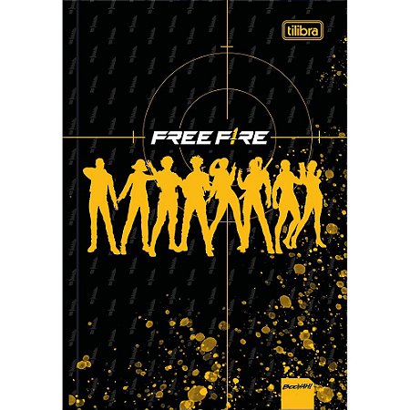 Caderno Pequeno 1/4 Brochura 80 Folhas Free Fire TILIBRA