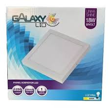 Luminaria Plafon de LED quadrado sobrepor 18W branco frio bivolt – galaxy