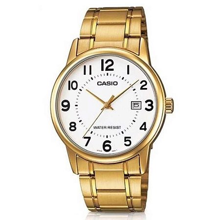 Relogio Masculino Casio Collection - Mtp-v002g-7budf - Dourado