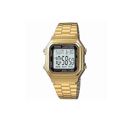 Relogio Feminino Casio Digital Vintage A178wga-1adf Dourado