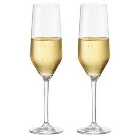 Jogo de 2 Taças Ruvolo Elegance Vinho e Champagne 270ml - 80013