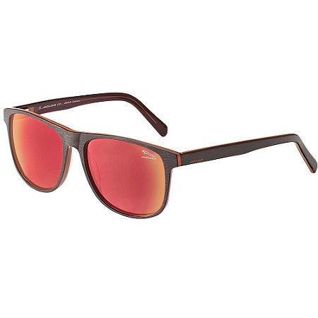 Óculos de Sol Masculino Jaguar - 7158/6629 - Marrom/Vermelho