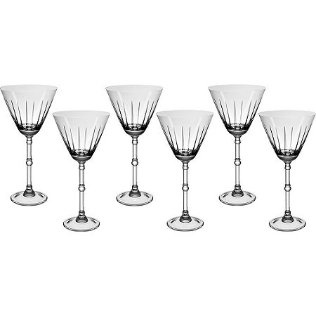 Conjunto com 6 Taças para Vinho Tinto 360ml Cristal Venezia Arlequim YME2-2601 - Oxford