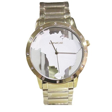 Relógio Feminino Lince Analógico LRG4512L/B1KK - Dourado