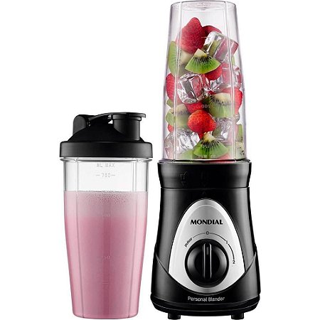 Personal Blender Mondial 2V 2 Copos 300W DG-01 Preto - 220V