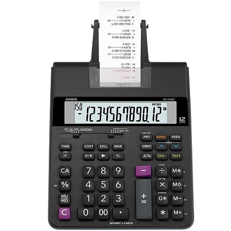 Calculadora de Impressão Casio HR-150RC Preta - Bivolt