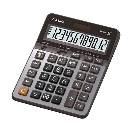 Calculadora Casio 12 Dígitos GX-120B - Preta/Prata