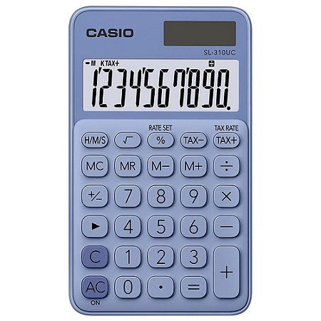 Calculadora Casio de Bolso 10 Dígitos SL-310UC-GN - Azul Claro