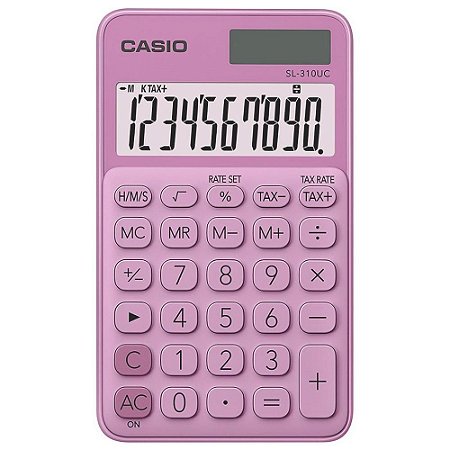Calculadora Casio de Bolso 10 Dígitos SL-310UC-PK - Rosa
