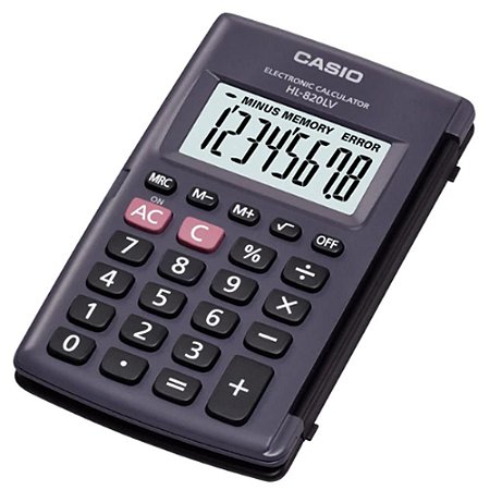 Calculadora de Bolso Casio 8 Dígitos HL820LV-BK - Preta