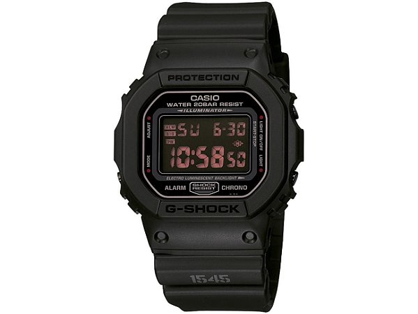 Relógio Masculino Casio Digital DW5600MS1DR - Preto